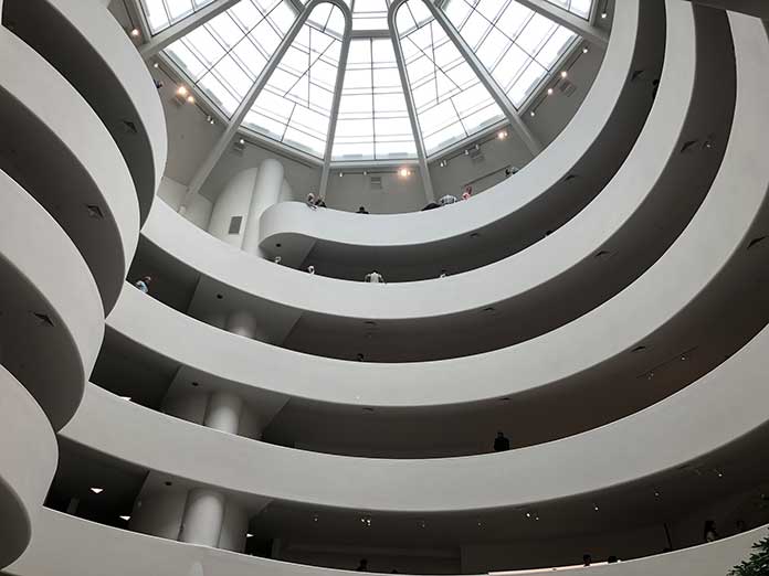 Interior space of New York Guggenheim Museum