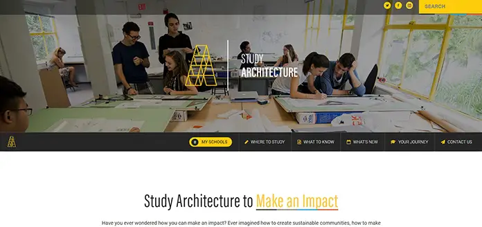 architecture websites for students