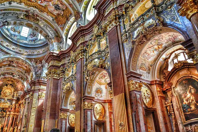 Inside of Baroque buildings