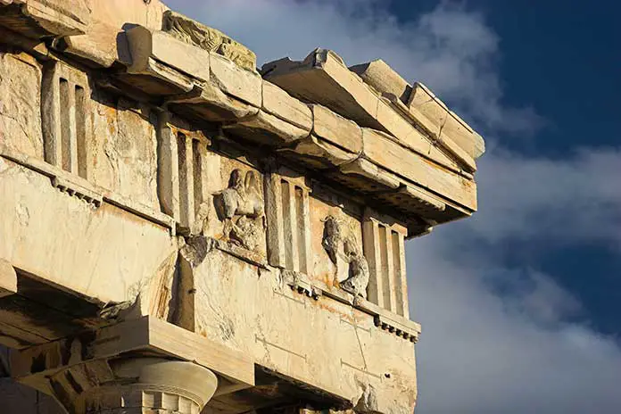Details of the pediment of the Parthenon