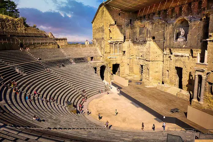 Antique Roman amphitheater examples