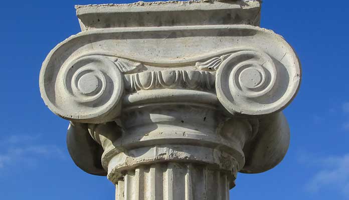 Ionic order column capital example