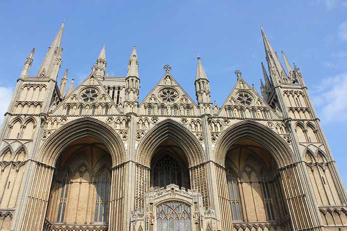 Romanesque architecture churches example Peterborough Cathedral