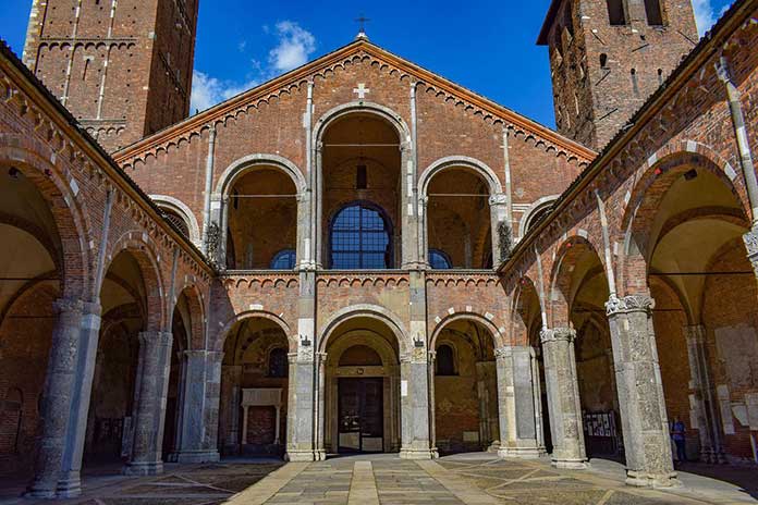 The Basilica of Sant'ambrogio is among the Romanesque architectural structures in Italy.