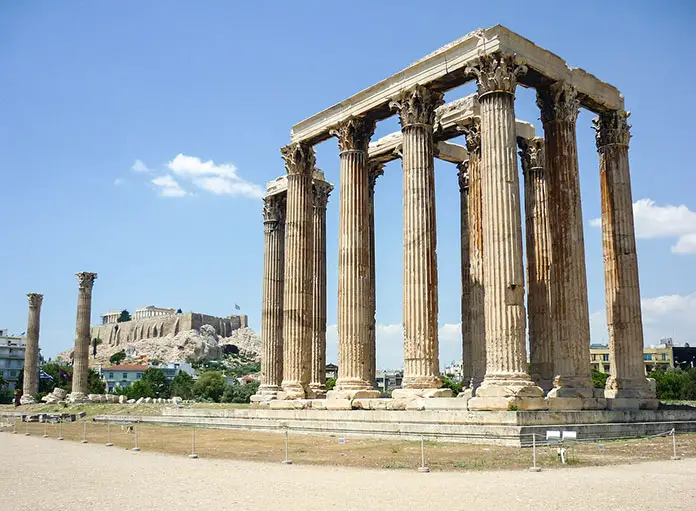 Olympian Zeus Temple, one of the best examples of Corinthian order buildings