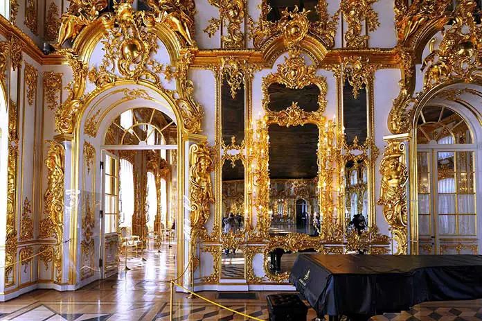 Rococo interior design example Catherine Palace inside