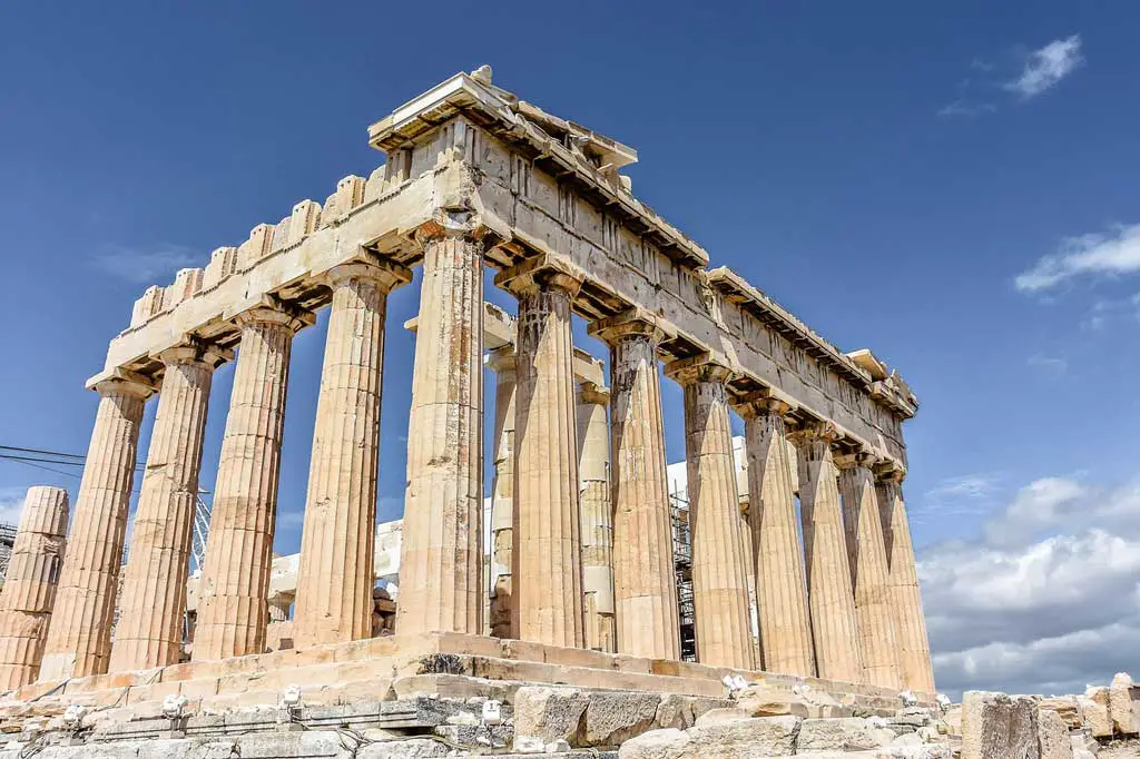 Parthenon of Athens in Greece