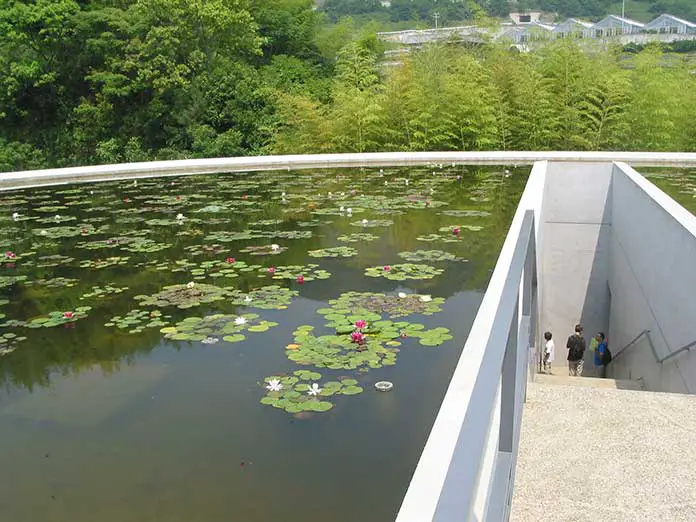 Landscape of Water Temple by Tadao Ando in Japan