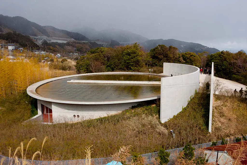 Honpukuji Temple, alias Water Temple in Japan, is a great example of minimalist architecture designed by Tadao Ando