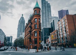 Flatiron, alias Gooderham Building, is among the most famous buildings in Canada
