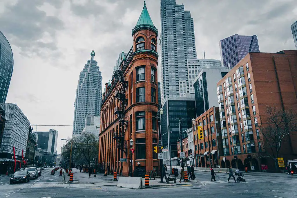 Flatiron, alias Gooderham Building, is among the most famous buildings in Canada