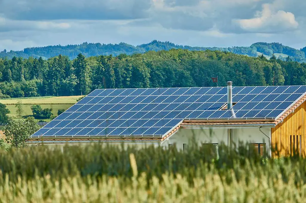 Eco-friendly solar panels on buildings