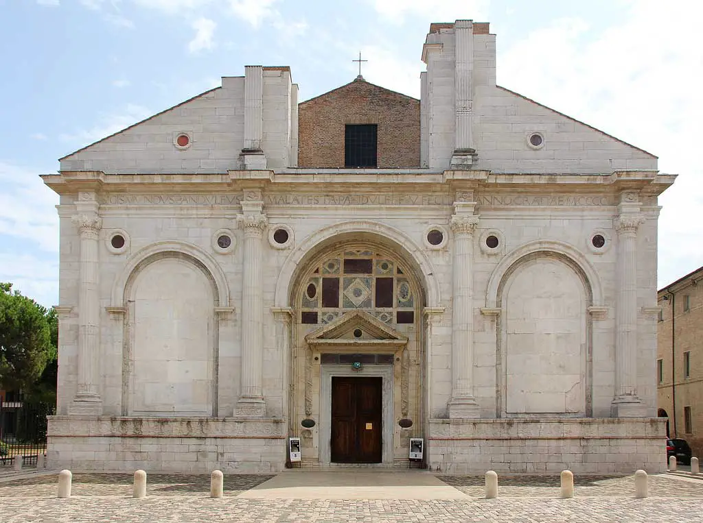 One of the most famous Renaissance architecture examples, Tempio Malatestiano by Alberti in Rimini, Italy