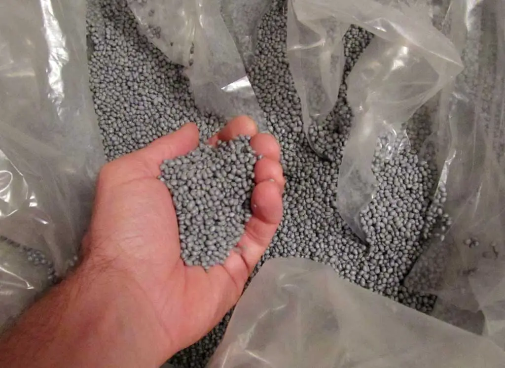 Polystyrene beads used in the manufacturing of EPS