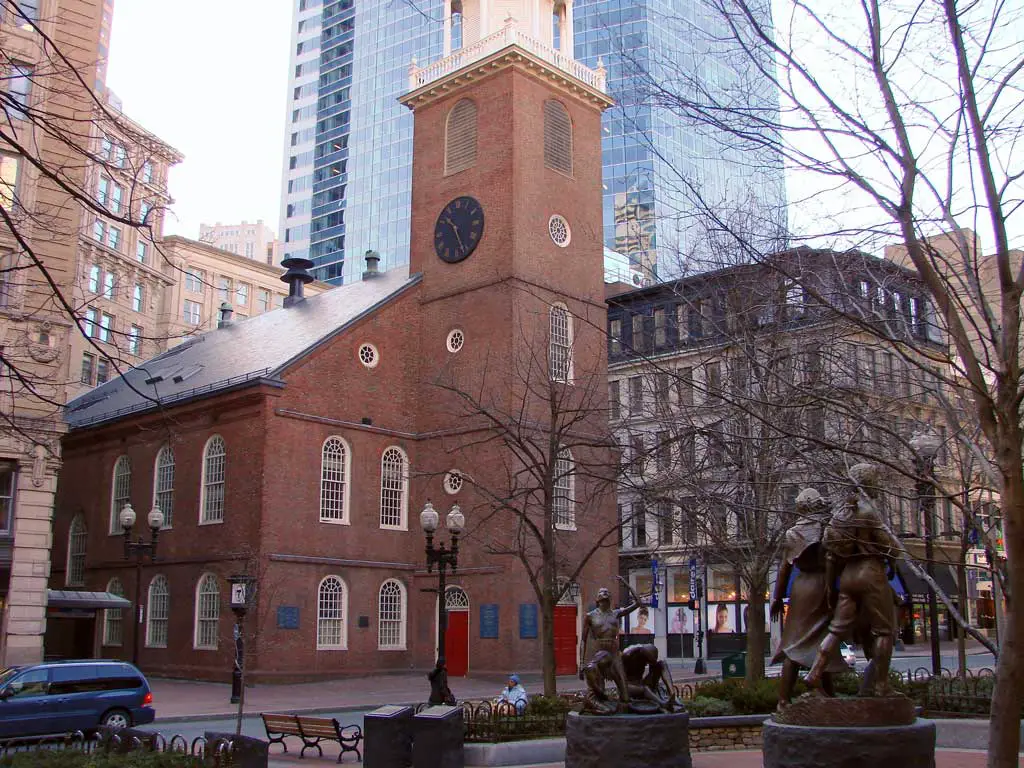 Old South Meeting House, historical architectural landmark of Boston